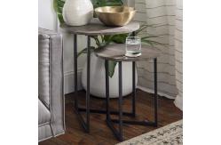 China Round Metal Base Side Living Room Storage 24 H Small End Table supplier
