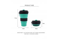 China Portable Reusable Silicone Collapsible Coffee Cup 550ml supplier