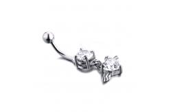 China New Heart Shape Fashion Piercing Belly Ring Stainless Steel Piercing Jewelry Belly Button Ring supplier
