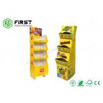 CMYK Free Standing Cardboard Displays Foldable Corrugated Floor Display For Retail Store for sale