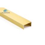 Anodized Aluminum U Profile Channel 0.8-1.2mm Thickness 6063 Alu Material Gold Color for sale