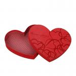 Red Customized Gift Box Heart Shaped Paper Chocolate Packaging Box With Logo Printing for sale