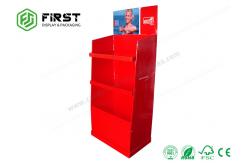 China Carton Floor POP Cardboard Paper Shelf Display Stand Custom Logo Printed supplier