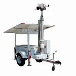 Security Camera Trailer With 2*420W Solar Panels For Parking Lot Monitoring for sale