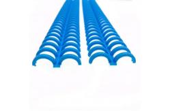 China Blue ABS PP Plastic Ring Spiral Plastic Binding Clip For Folder Notebook supplier
