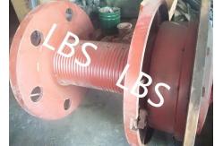 China 3000m Rope Capacity Wire Rope Winch Drum With Helix Groove supplier