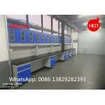 Excellent C frame Chemistry Lab Workbench Laboratory Workbenches with Chemical resistant Laminate and Multiple Cabinets for sale