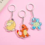 Silk Screen Printing Clear Keyring with Chain Customized Shape for sale