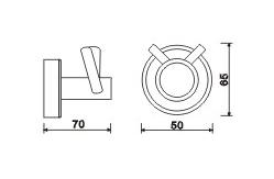 China Double Hotel Bathroom Robe Hooks Polished Stainless Steel Coat Hook supplier