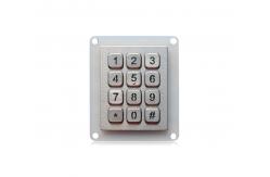 China 12 Key Vandal Proof Backlit Metal Numeric Keypad For Cash Machine supplier