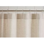 Customized Pure Linen Ruffle Shower Curtain HandMade White / Gray / Flax for sale