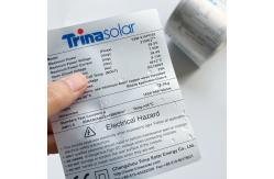 China Printing Adhesive PET Barcode Label Matte Silver Thermal Transparent Polyester Sticker supplier