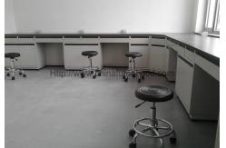 China Commercial Laboratory Wall Cabinets Multi Choice Worktops With Stool Chairs supplier