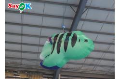 China Big Oxford LED Inflatable Flying Fish For Amusement Parks supplier