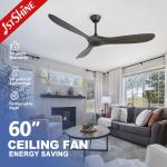 60-inch Solid Wood Blades Smart Adjustable Wind Speed Ceiling Fan for Customized Needs for sale