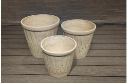 China Elegant Fiberclay Planter with Hand Carved Finish supplier