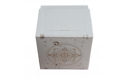 China Customizable White Rigid Candle Box Golden Foil Stamping White Foam Insert supplier