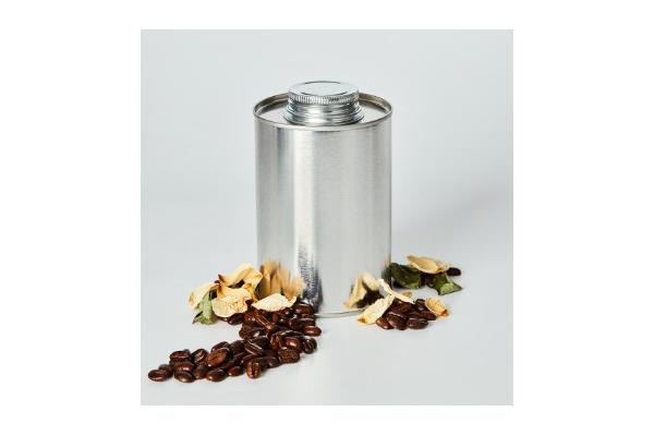 Cylindrical Empty Tin Containers For Coffee Storage
