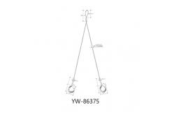 China Double Mini Hook End Galvanized Steel Security Cable With Two Legs YW86375 supplier
