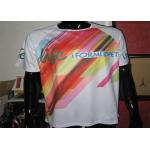 Polyester White Running Custom Printed T Shirts With Sublimation Printing for sale