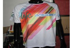 China Polyester White Running Custom Printed T Shirts With Sublimation Printing supplier