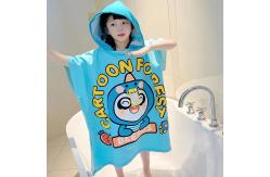 China Soft Microfiber Beach Towel And Bathrobe Poncho For Kids supplier