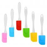 Nontoxic Detachable Silicone Pastry Scraper With Transparent Plastic Handle for sale
