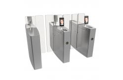 China Brushless Motor Sliding Turnstile Barrier Gate Clear Acrylic Panel Robust Multi Channel supplier