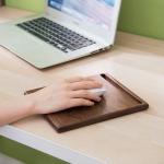 recycled Waterproof wooden mouse pad , Moistureproof wooden mouse mat for sale