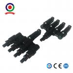 T Branch Solar Connector Plugs 4 To 1 Way Adapter For Pv Panel Cable Connection for sale