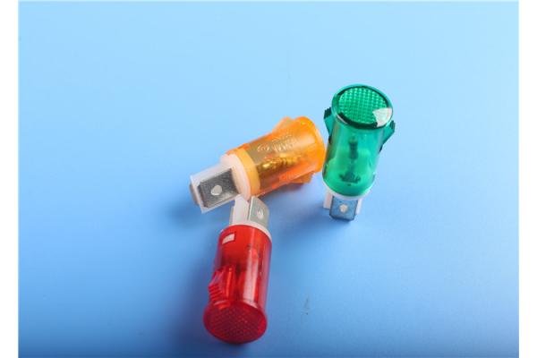 Illuminated 120 Volt Neon Pilot Light , Miniature Led Indicator Lamps Panel Mounted