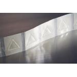 25mm Diameter Triangle Shrink Sleeve Labels Transparent Stickers / Tactile Warning Labels