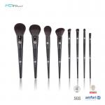 Wooden Handle BSCI Synthetic Hair Makeup Brush Ferrule Laser Logo for sale