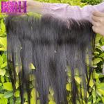 Malaysian Body Wave Straight Hair Unprocessed Natural Color 13x4 HD No Shedding for sale