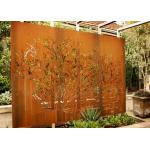 Customized Corten Steel Metal Tree Wall Art Sculpture For Garden Decoration for sale