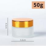 30ml Lotion Frosted Glass Jar With Aluminum Lid No Leakage for sale