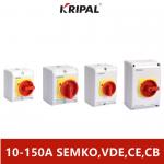 IP65 10-150A 230-440V 3P 4P Isolator Switch With Protective Box for sale