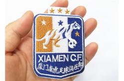 China Fashionable Clear Iron On Embroidered Patches 3.25 Tall High Fastness supplier