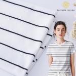 Plain Jersey 175gsm Striped Knit Cotton Fabric For Casual Wear for sale