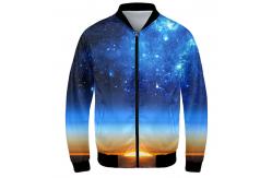China QUICK DRY Varsity Mens Reflective Jacket 3D Print Clothes Long Sleeves supplier