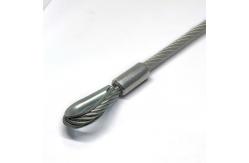 China Outdoor Use Stainless Steel Coated PVC Tether Lanyard Kit With Hook End supplier