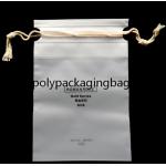 RoHS Gravure Printing Frosted Poly Drawstring Bags Double Draw String Travelling Pouchess