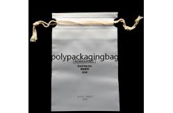 China RoHS Gravure Printing Frosted Poly Drawstring Bags Double Draw String Travelling Pouchess supplier