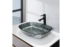 China 45mm Drain Latest Hand Wash Basin 40mm Length Large Rectangular Vessel Sink supplier