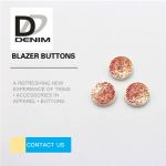 Fancy Orange Blazer Coat Buttons , Bulk Custom Buttons Nickel Free Lead Free for sale