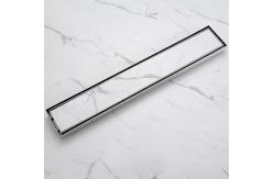 China Matte Silver Shower Floor Drain Linear Rectangular Shape For Basement supplier