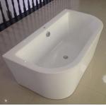 Modern Acrylic Freestanding Jacuzzi Bathtub , Rectangle Modern Stand Alone Tub for sale