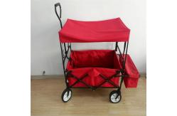 China OEM Foldable Wagon Cart Bag Kids Beach Wagon With Canopy Removable supplier