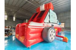 China Customized Inflatable Slide Fire Fighting Truck Carton Inflatable Double Dry Slides supplier