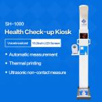 250v Ultrasonic Height And Weight Kiosk Body Fat Calculator Machine Led Screen